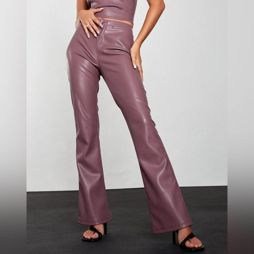 motel purple leather pants